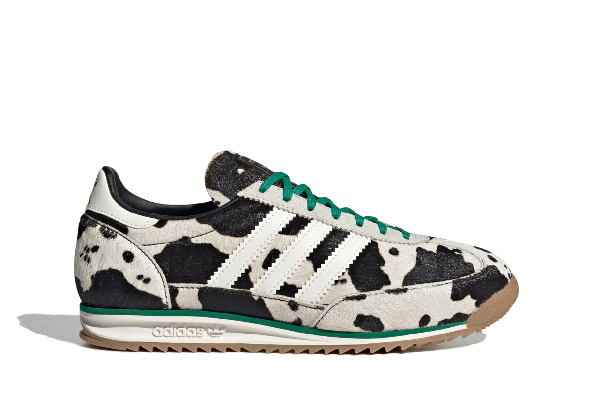 Tênis Adidas SL 72 Og Court Green Cow Print Bege